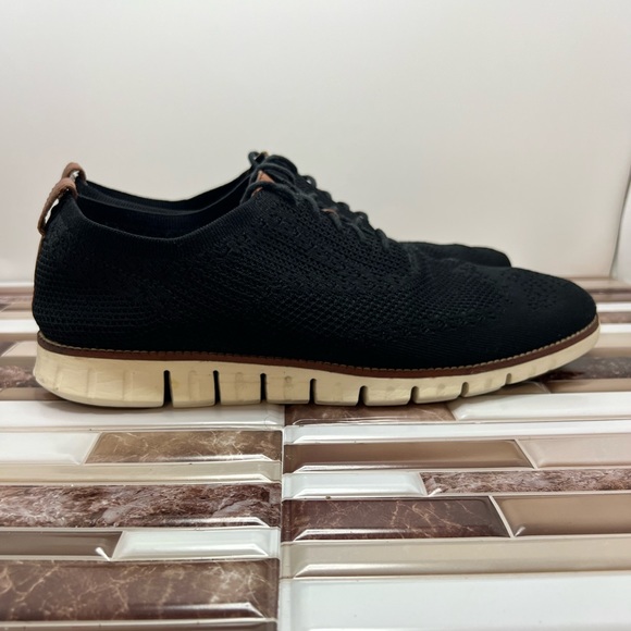 Cole Haan Zerogrand Wingtip Oxford Shoes Mens Size 12 Black Stitchlite - Picture 1 of 15